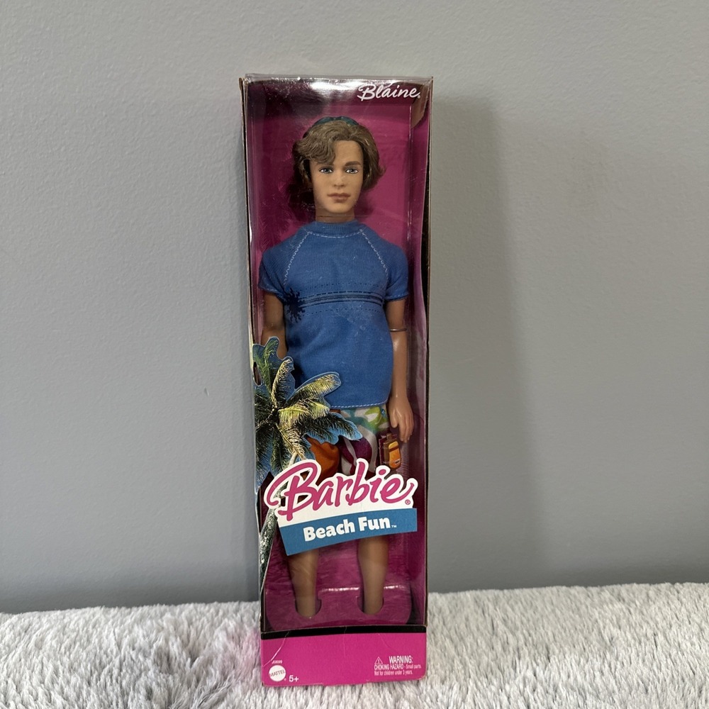 Barbie Beach Fun Blaine 2005 NRFB Swim Trunks‎ Tan Lotion